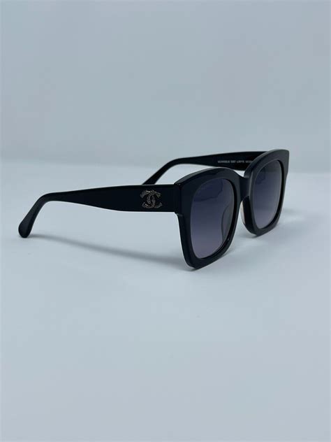 chanel square sunglasses ch5357 black|CHANEL Acetate Square Sunglasses 5357 Black .